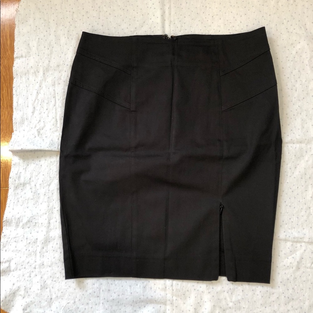 Bebe size 0 black cotton pencil skirt